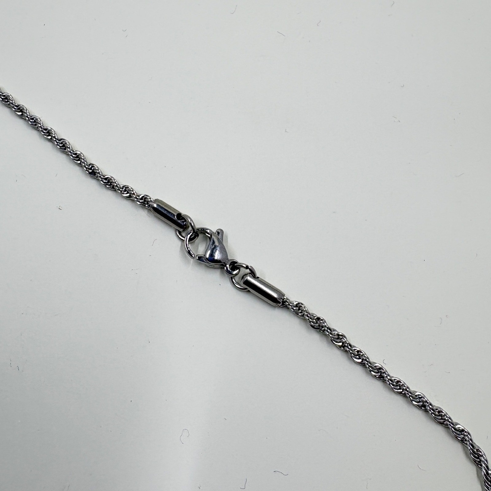 Silver Tone Rope Chain Elephant Pendant Necklace Statement Jewelry