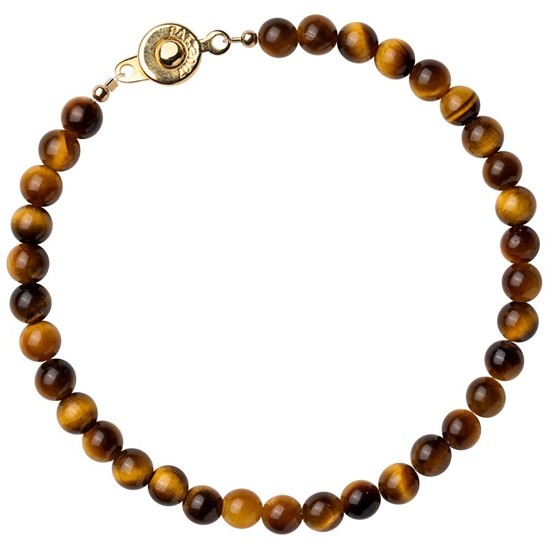 Natural 4mm Tiger’s Eye Stone Beaded Bracelet Brown Gemstone Bracelet Handmade