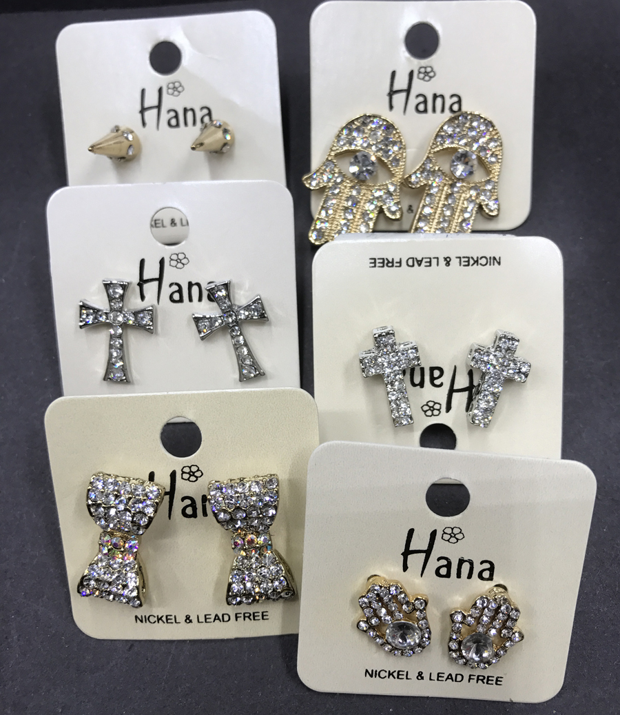 Wholesale high quality Jewelry lot 10 pairs crystal rhinestone stud Earrings
