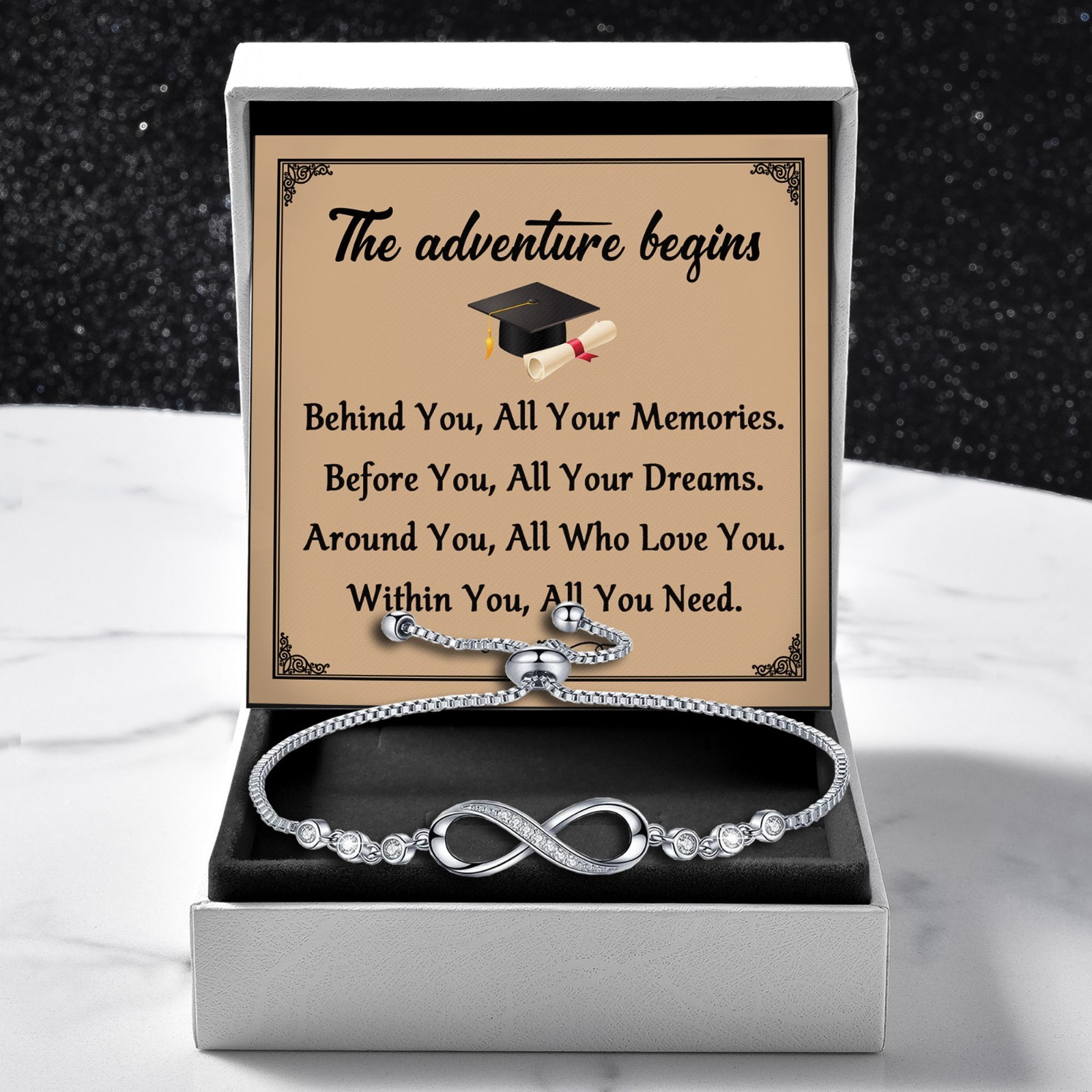 Graduation Bracelet Infinity 2026 Graduate Jewelry Gift for Her Girls Adventure