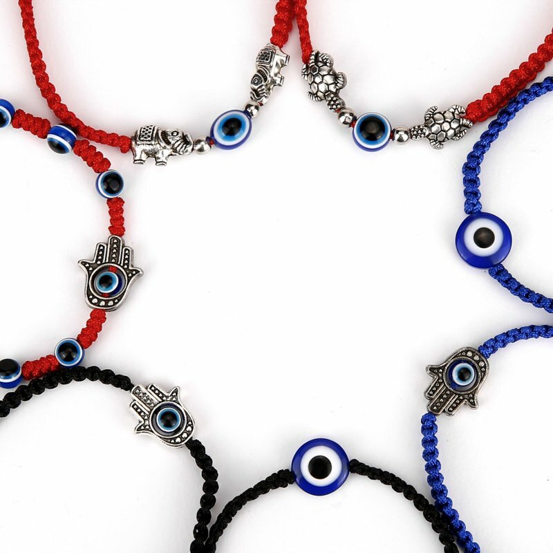 Lucky Evil Eye Beaded Bracelet Handmade Red Rope Adjustable Bangle Jewelry Gifts