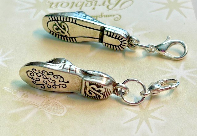 Brighton Shoe Charms- Silver Tone Clip on Charms
