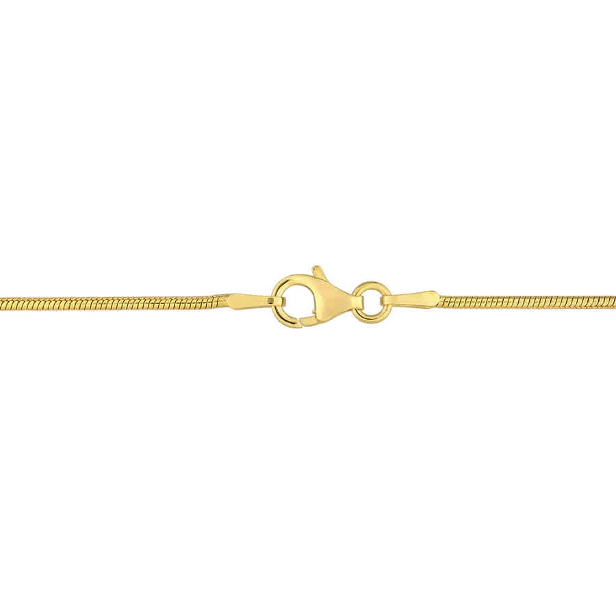 AMOUR 1.2mm Snake Chain Necklace In Yellow Plated Sterling Silver, 18 In