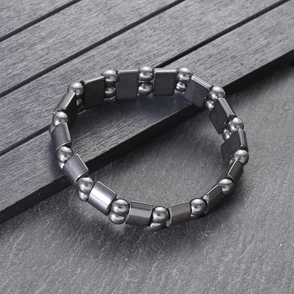 Magnetic Hematite Bracelets Pain Relief Powerfull Elastic Therapy Arthritis Gift