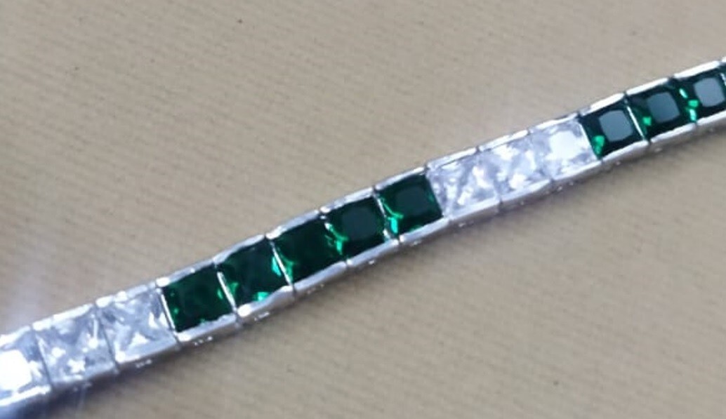 12.0ct Lab Created simulated Diamond Tennies Bracelet In 14 k White Gold Plated