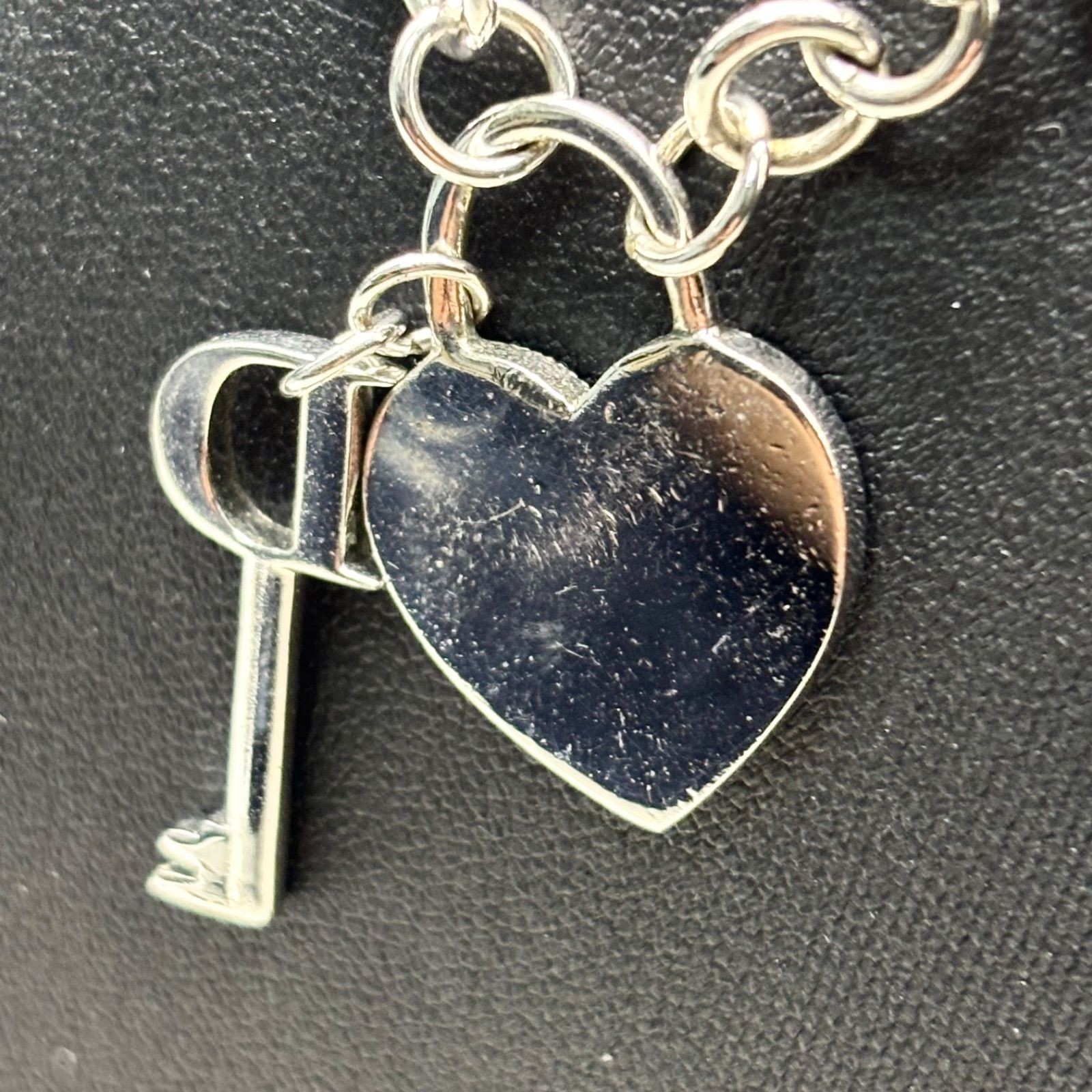 Dior Rhinestone Heart Key Necklace D Logo With Case From Japan