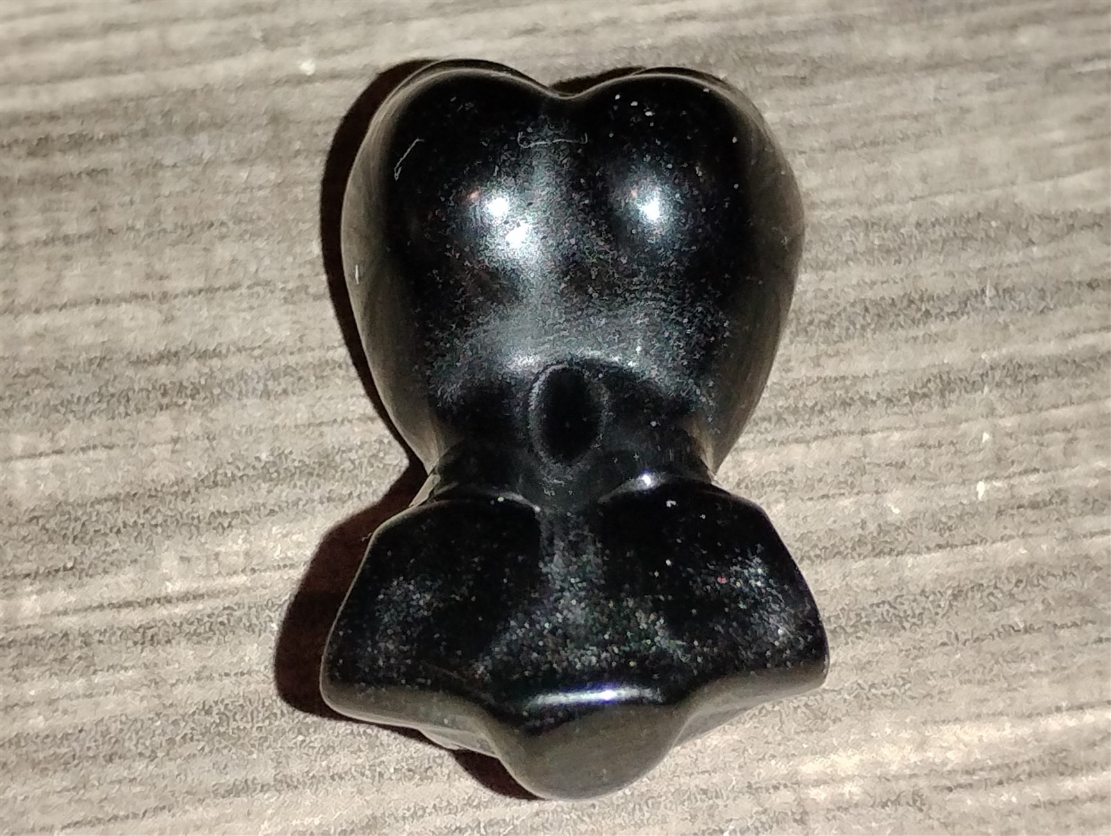 Black Obsidian Female Torso Stone 1.5″ (Inches) Tall 18.3 g Carved Model Woman