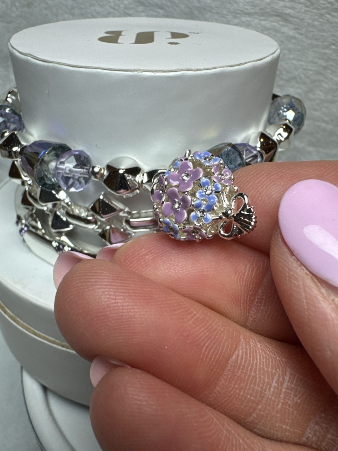 Bomb Party Spring Stacks 2026 Blooming Beauty Enamel Floral Bouquet on Silver