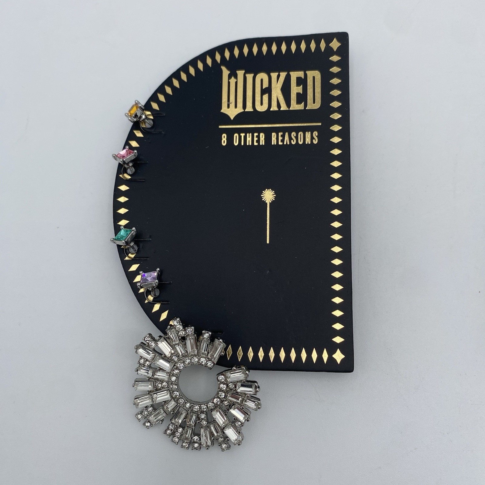 Wicked 8 Other Reasons X Revolve Glisten 5 Piece Earring Set Glass & Rhodium