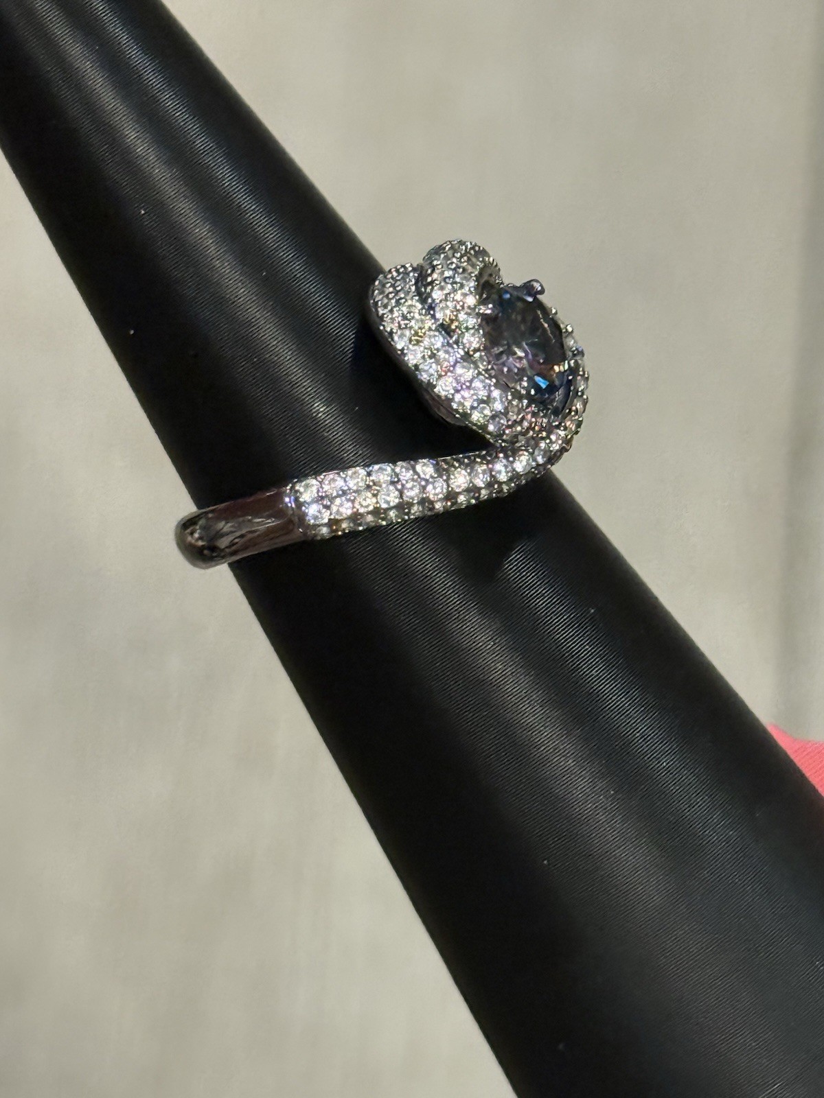 Bomb Party BP-June 2025 Birthday Ring-Size 9-Alexandrite-Hematite Plating
