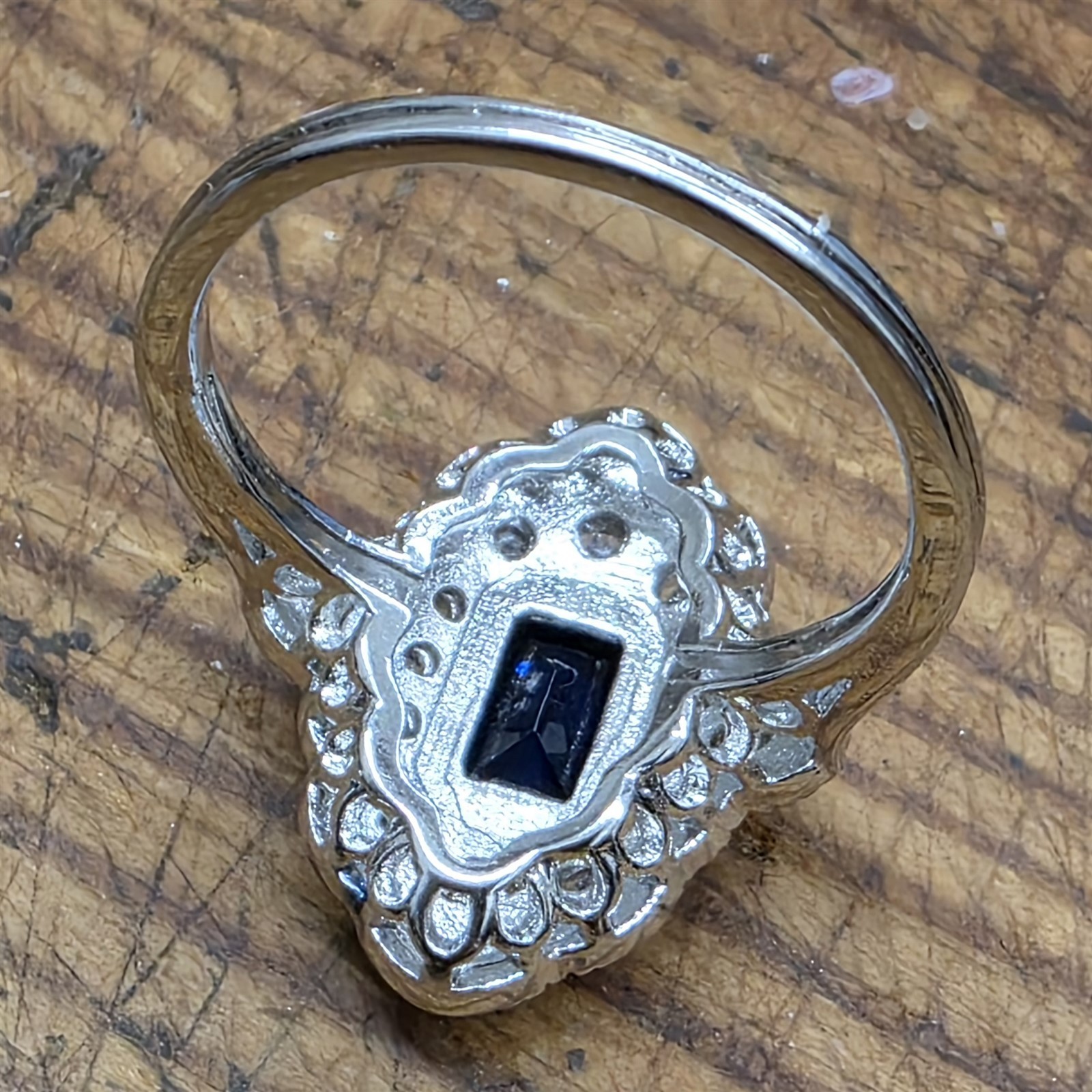 Victorian Trading 9 Millicent Art Deco Engagement Ring Silver 30G