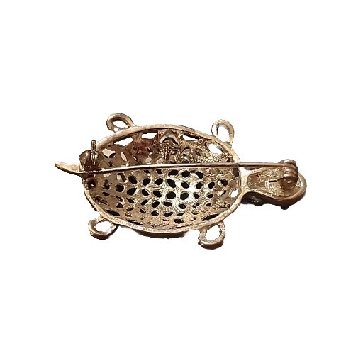 Turtle Broche Pin Real Marcasite (item 318)