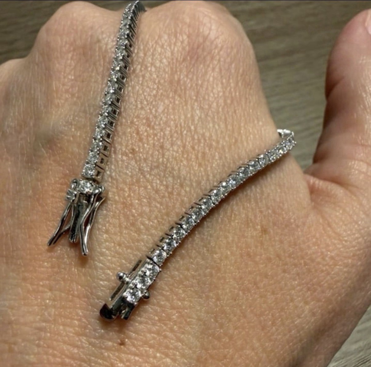 2mm Moissanite 925 Sterling Silver Tennis Bracelet – 6.5”