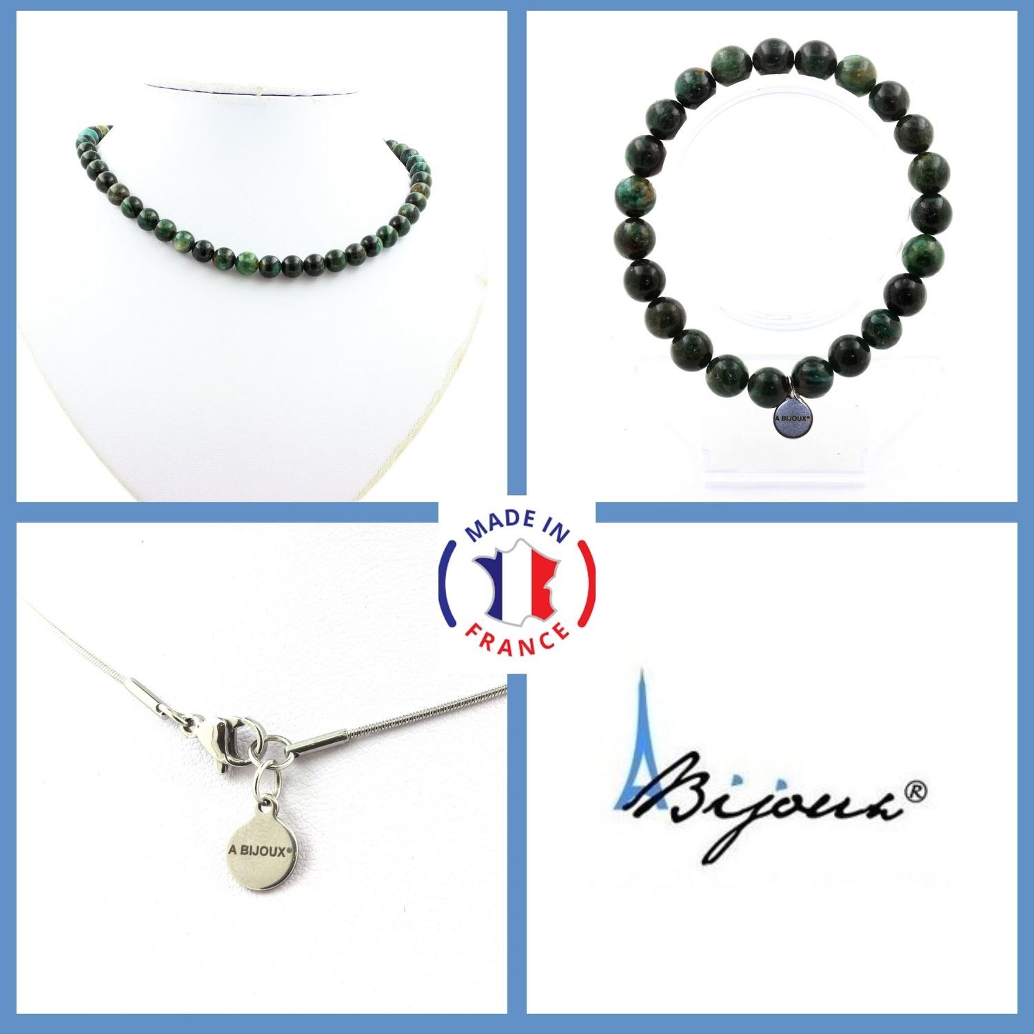 stones And Minerals. Jewelry Set Bracelet Necklace Emerald Beads From Zambia 8