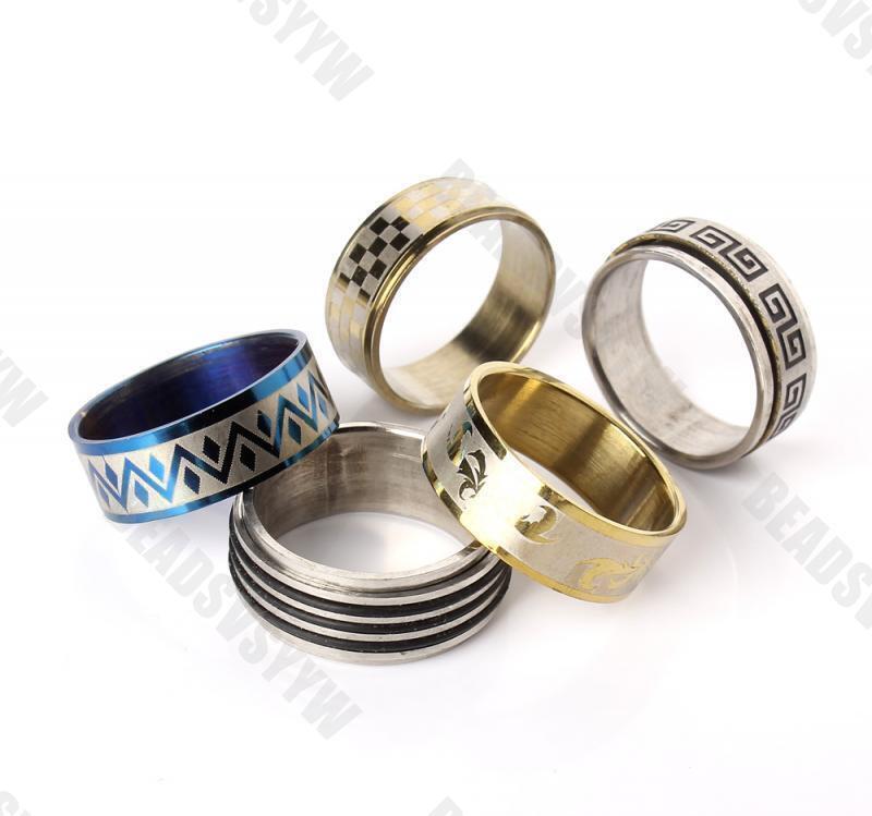 NEW 50pcs Wholesale Bulk Lot Mixed Stainless Steel Rings Men’s Women’s Band Ring