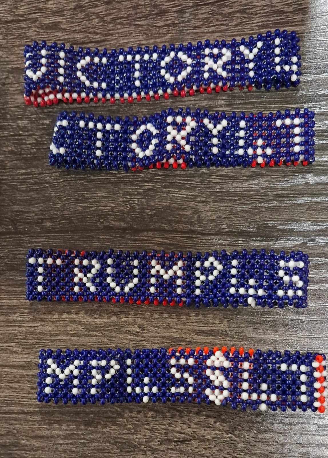 Trump Beaded Bracelet Red White and Blue 3 Piece
