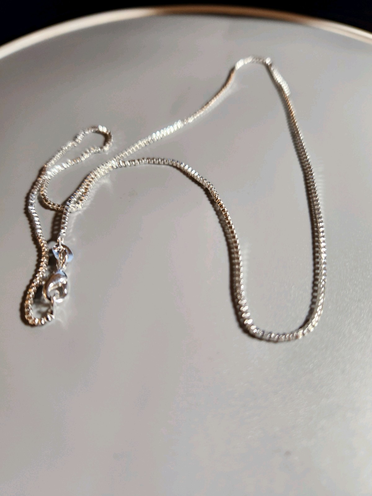 1.2mm 18in Box Chain Necklace in 925 Sterling silver