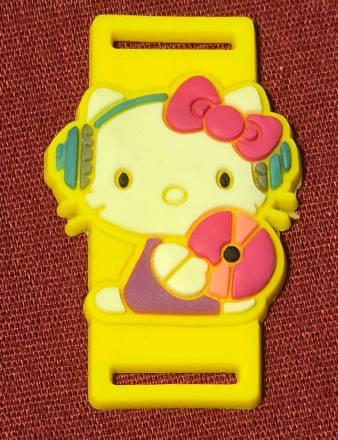 12 Hello Kitty Charm Slides for Bracelet PARTY FAVOR Yellow
