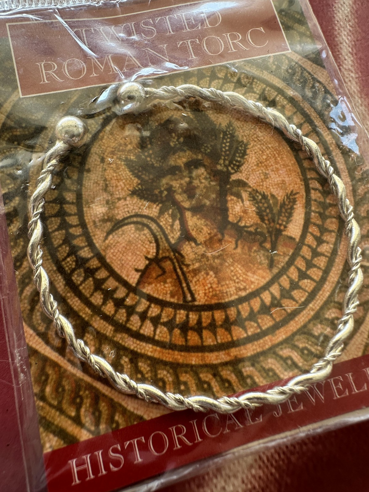 Westair Twisted Roman Torc Bracelet Silver Tone Historical Jewelry England