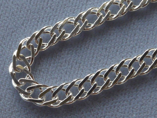10″ ANKLE BRACELET ITALIAN STERLING SILVER ROMBO STYLE 4.5mm ITALY 925