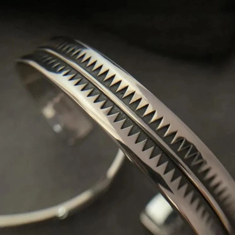 Men’s and Women’s Vintage Bracelet Bracelet Pure Silver Cuff Bracelet