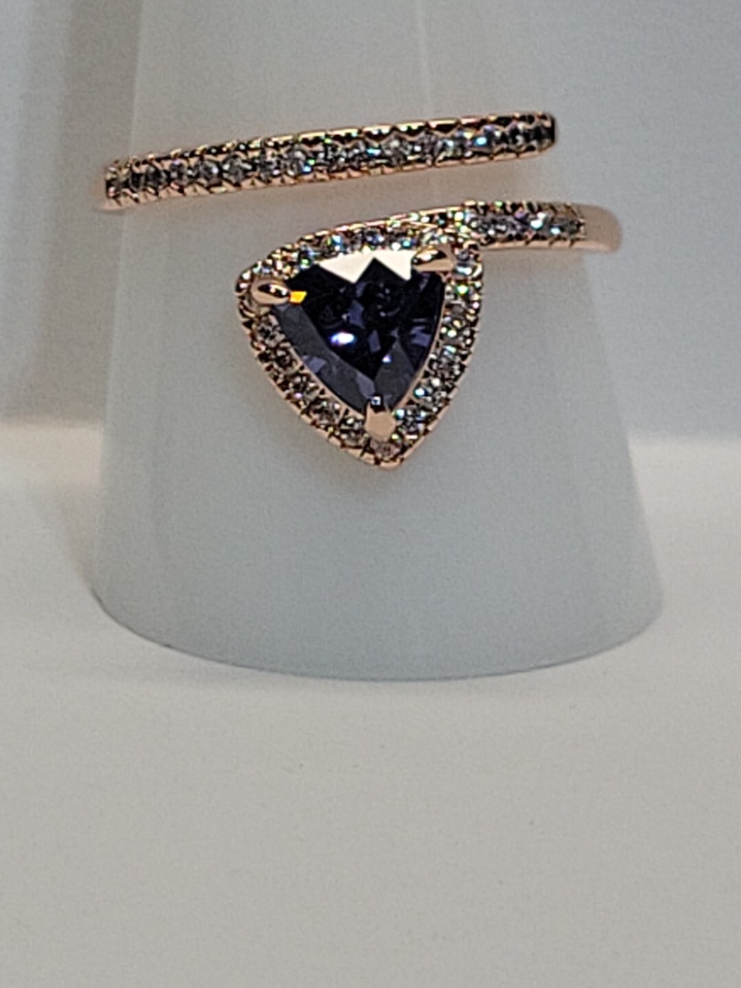 Bomb Party “Glitzy Chic” RBP #6428 SIZE 10 SAPPHIRE CUBIC ZIRCONIA NEW