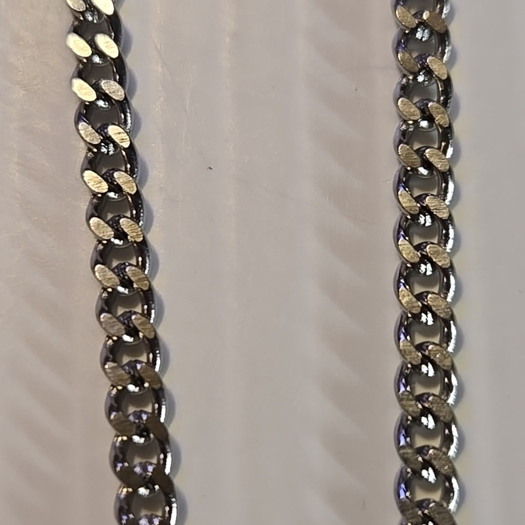 SUN & MOON FACES Pewter Pendant Charm / 18″-24″ STAINLESS CURB CHAIN NECKLACE