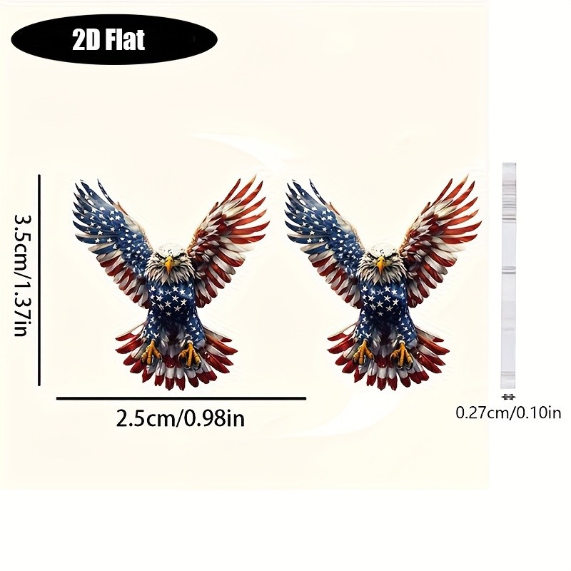 5Pairs Patriotic Dangle Earrings Eagle Heart Cherry Flower US Flag Jewelry Gifts
