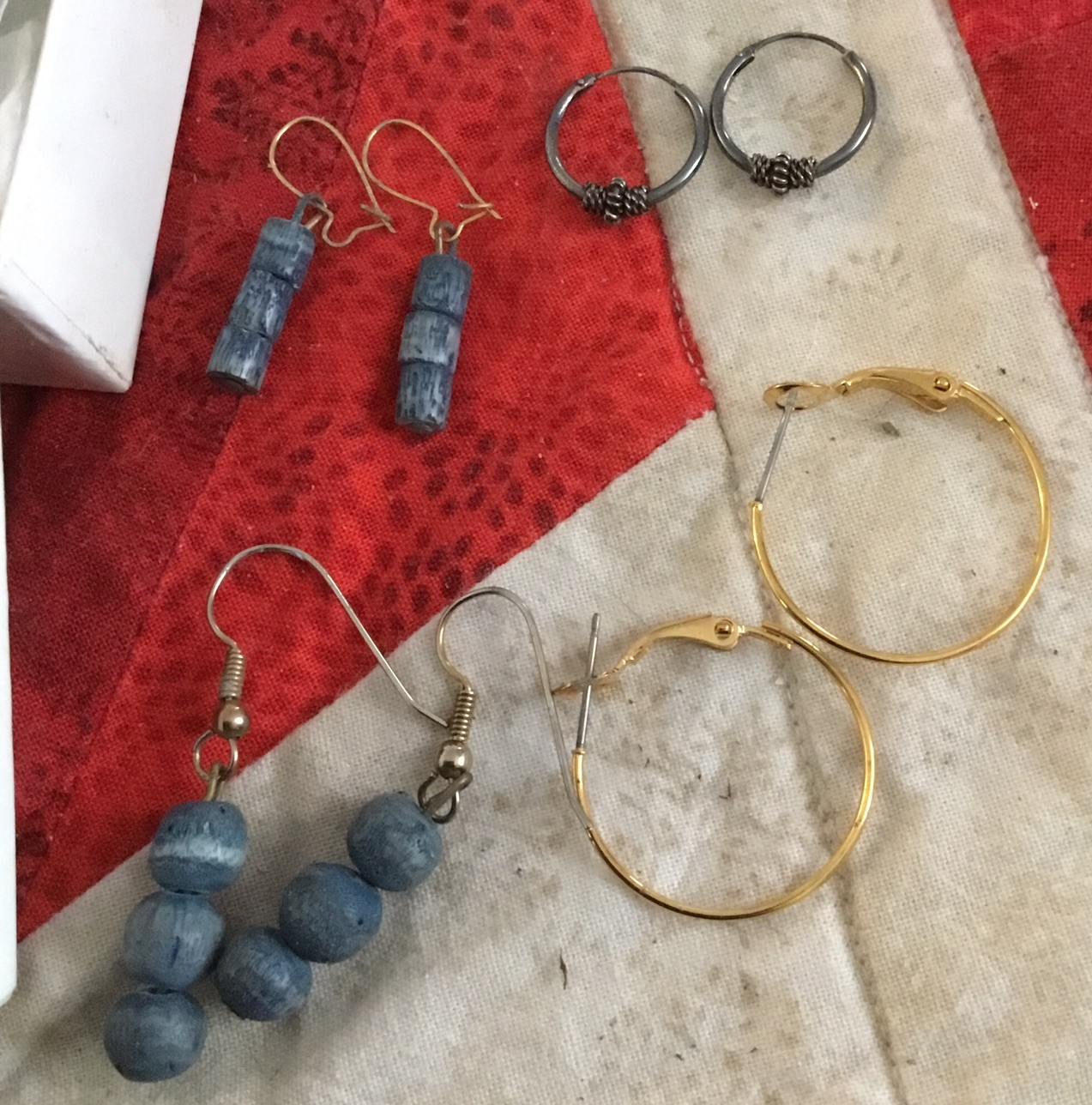 Set Of (3) Contempo Pierced Earrings Plus (4) Other Fashion Earrings