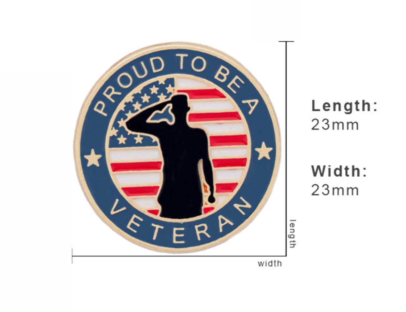 Proud To Be A Veteran Enamel Pin Patriotic Durable Pin for Collectors & Gifts”