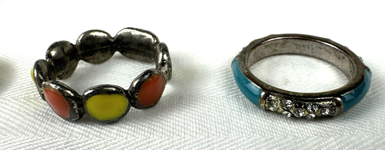 Fashion Ring Lot, 13 Different Rings of Various Designs and Sizes, Free Shipping