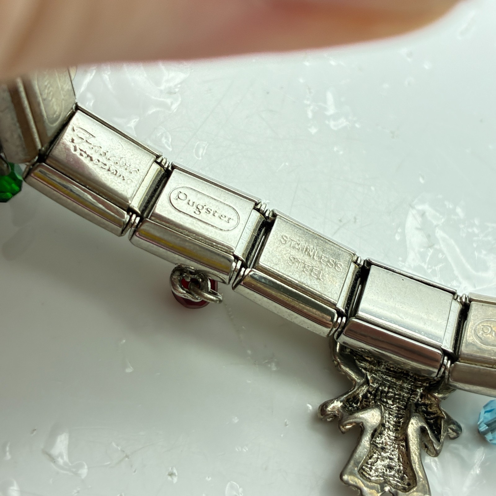 Italian Charm Bracelet Disney Donald Duck Tinker Bell Mixed Charm Bracelet