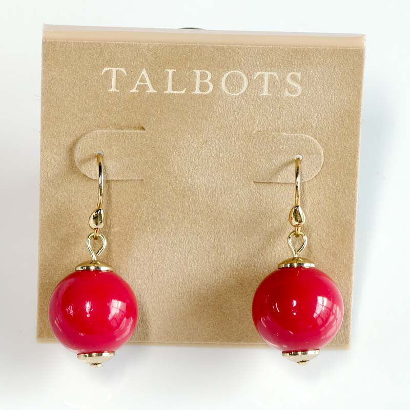 New Talbots Glass Beads Drop Earrings Gift Fashion Women Party Holiday Jewelry