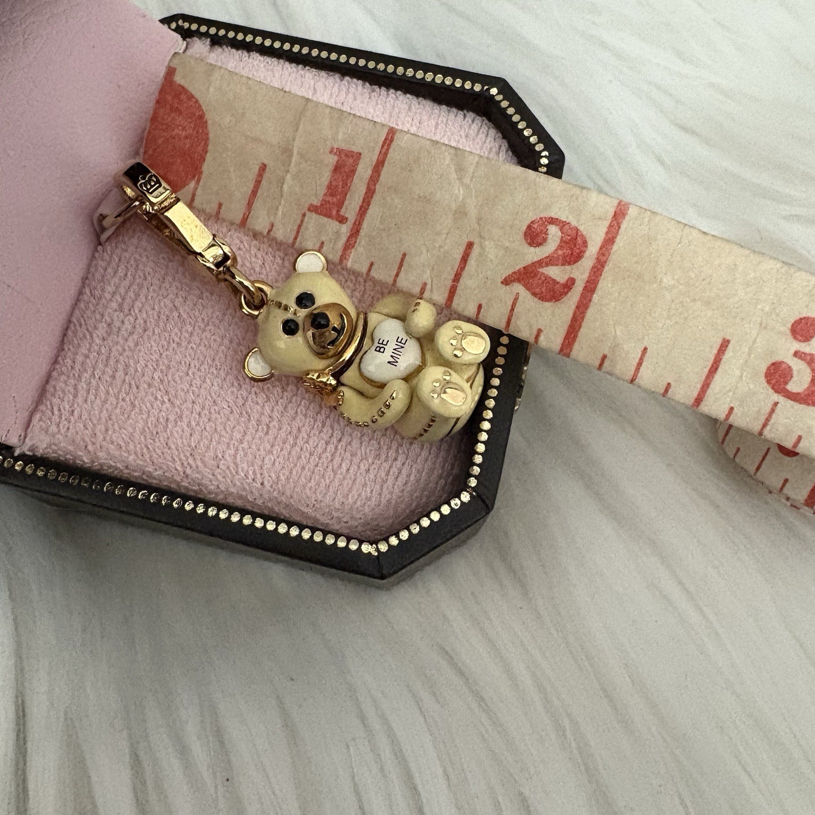 Authentic Juicy Couture Be Mine Valentine Teddy Bear Charm NEW W/Box