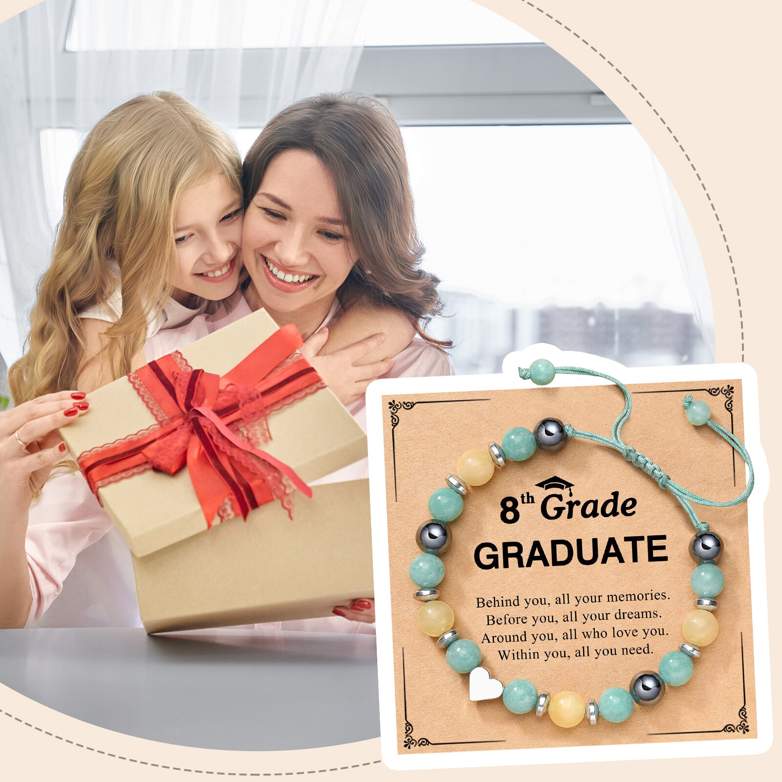 To My Daughter Granddaughter Bracelet Birthday Graduation Xmas Gifts for Girls