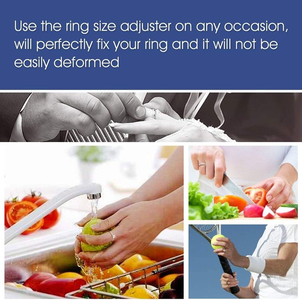 NNIOV Ring Size Adjuster for Loose Rings, General 4Pcs Coil Design, Clear…