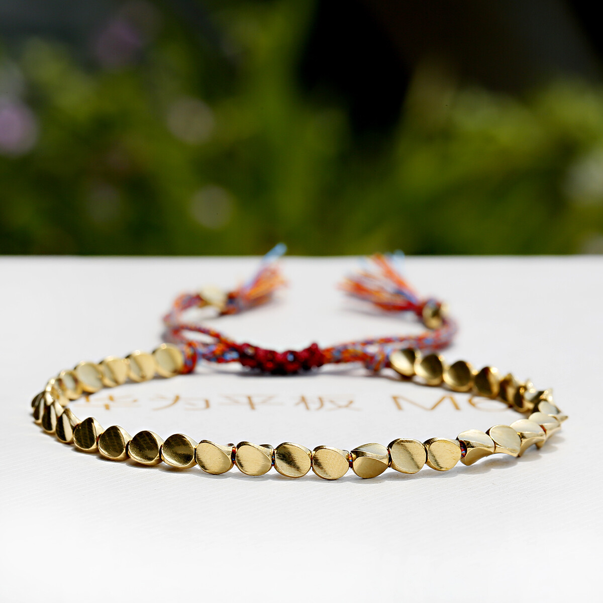 Handmade Tibetan Buddhist Braided Cotton Copper Beads Lucky Rope Bracelets Gift