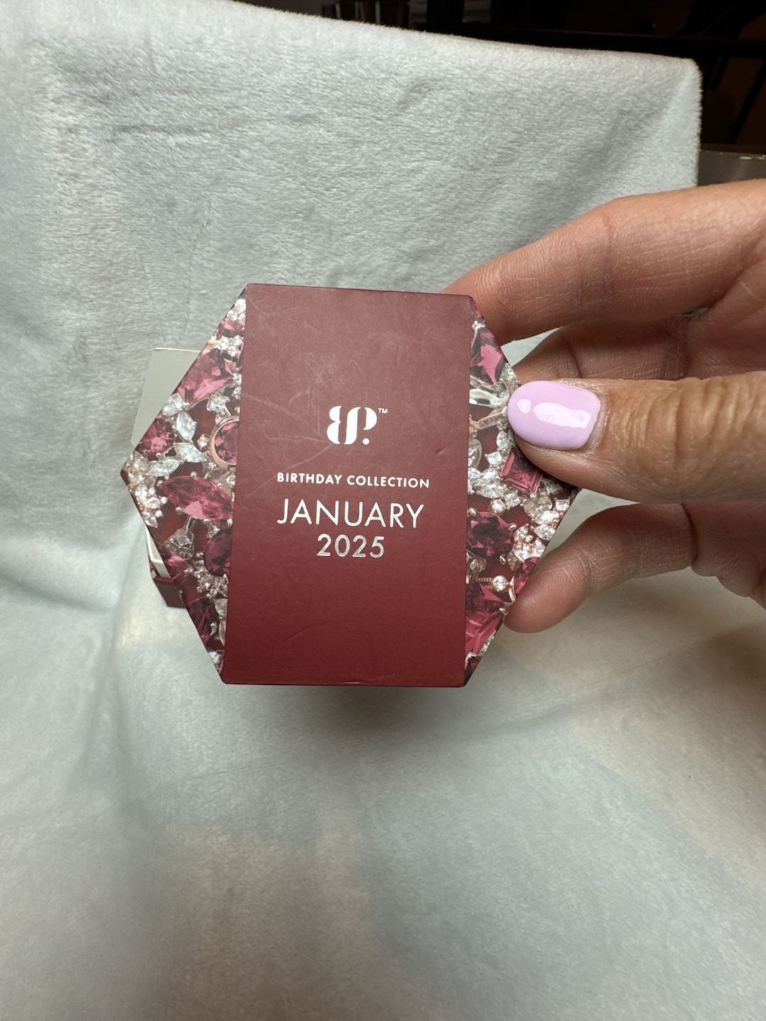 BP January 25 Always the Romantic – Garnet CZ on Gold Hoops