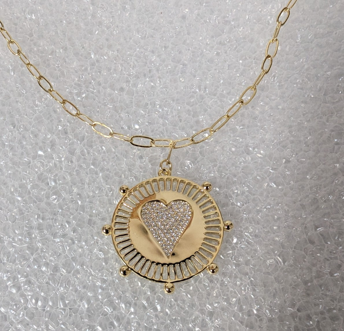 Jennifer Miller Heart Medallion Necklace