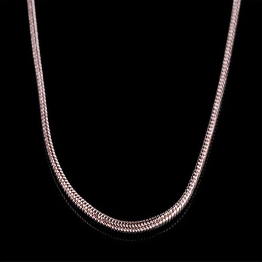 New 16-30inches Beautiful Elegant Gold colour round 2MM snake chain Necklace