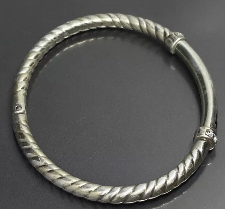 Brighton love bangle with the 2 rhinestone charms included nwot.