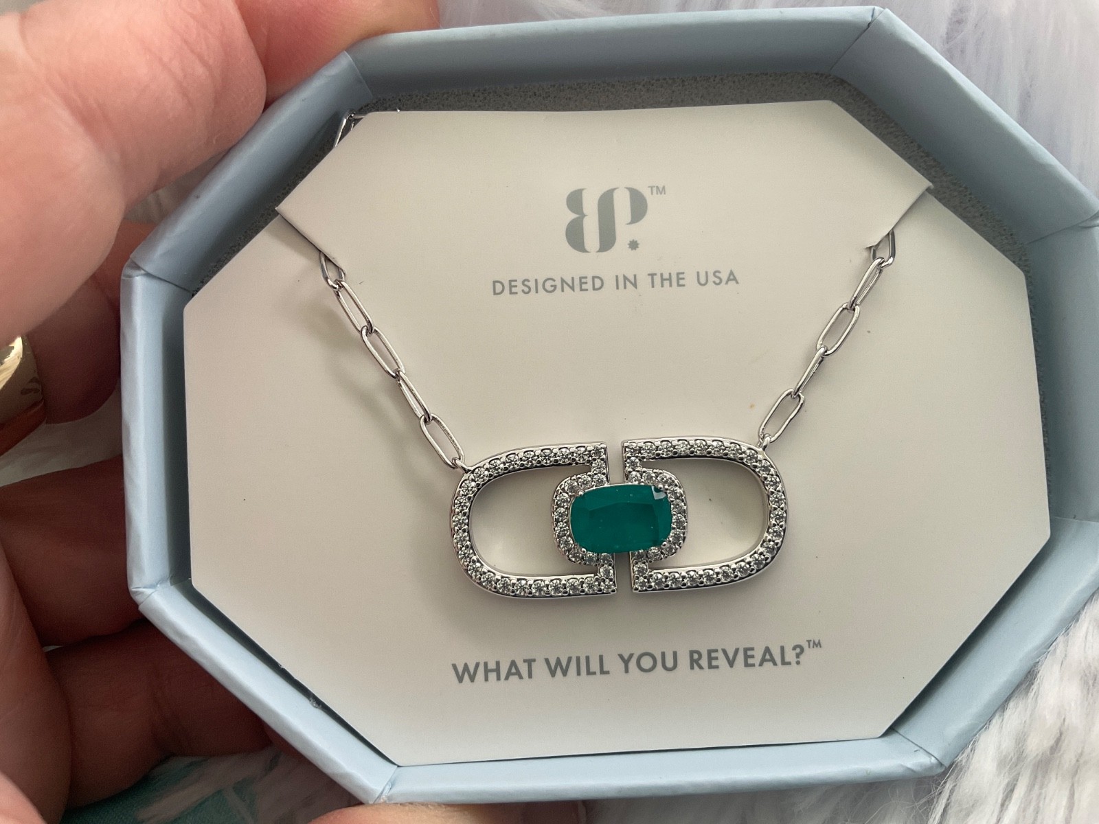 Bomb Party NK96640 “Inner Power Shines Through” Paralba w/Quartz Rhodium plated