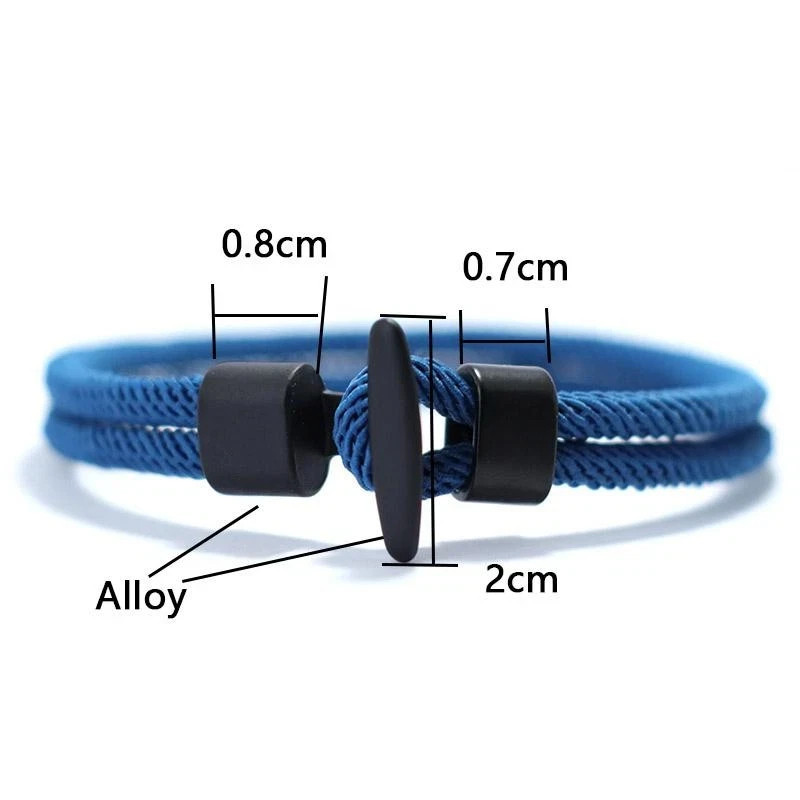 NEW Men’s Rope Bracelet Viking Punk Hiphop Outdoor Camping Jewelry