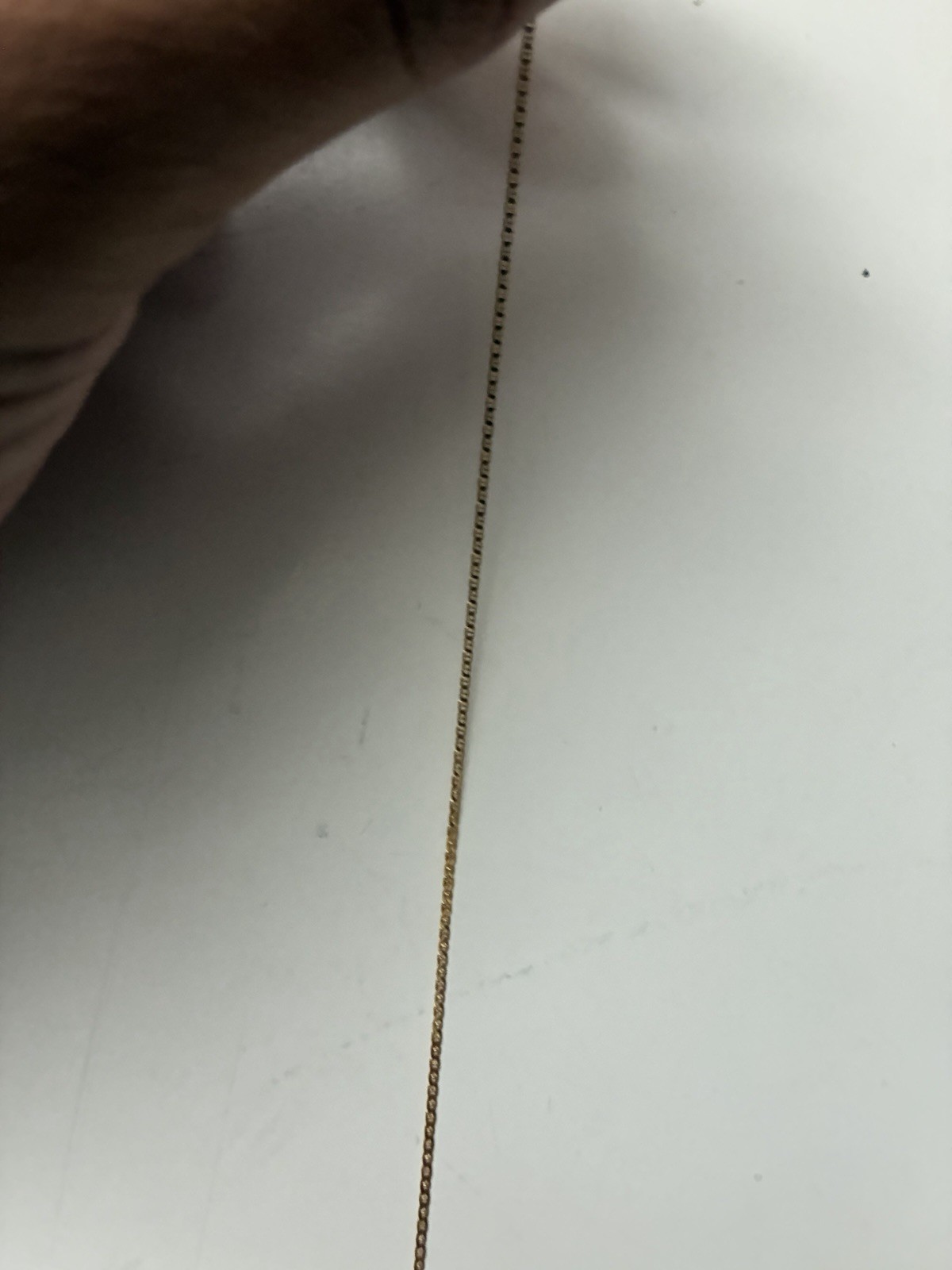14k gold solid 1.1mm mariner chain 22”