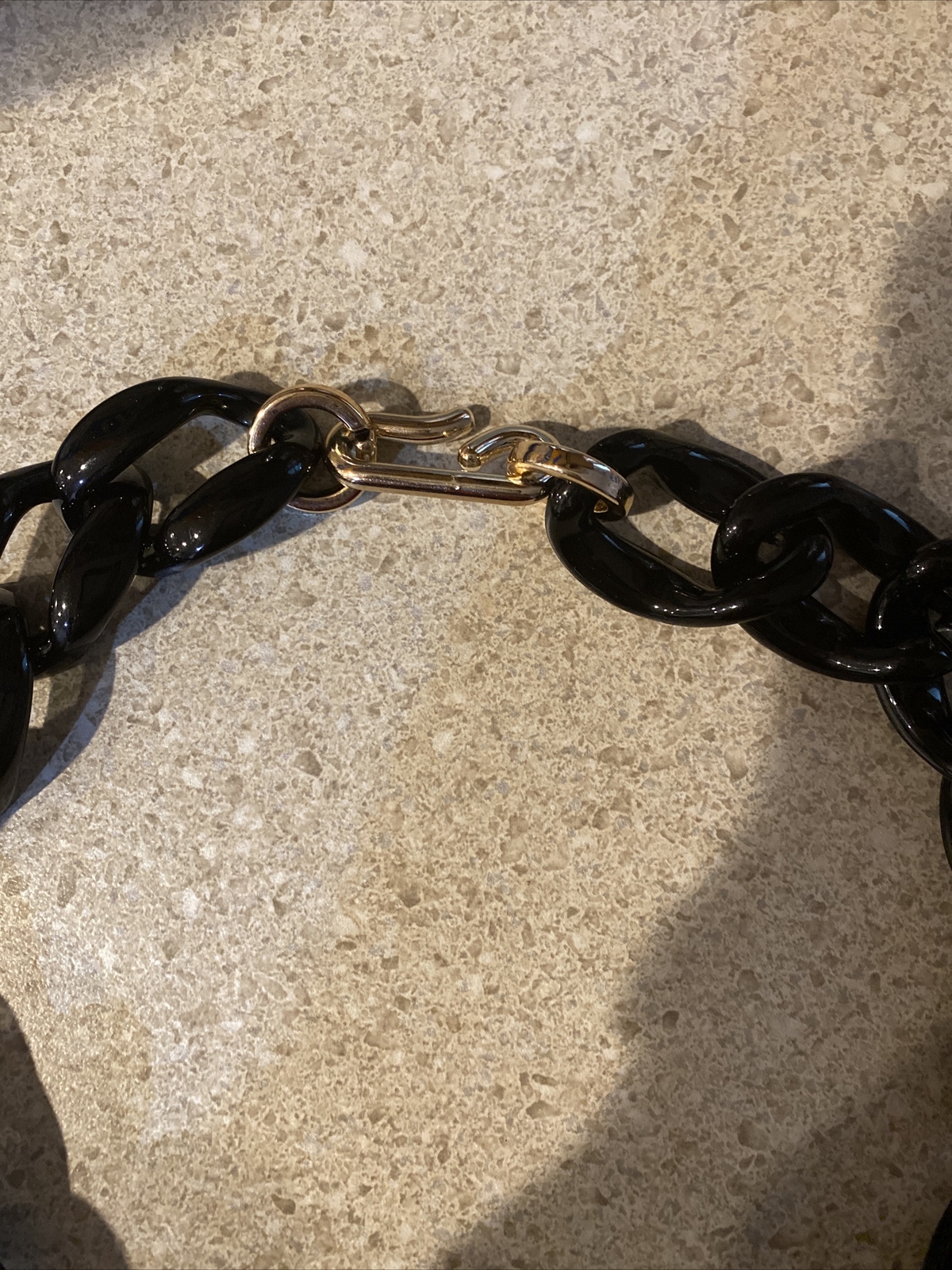 21” Acrylic Black Big Fat Loop Curb Link Chain Chunky Statement Necklace
