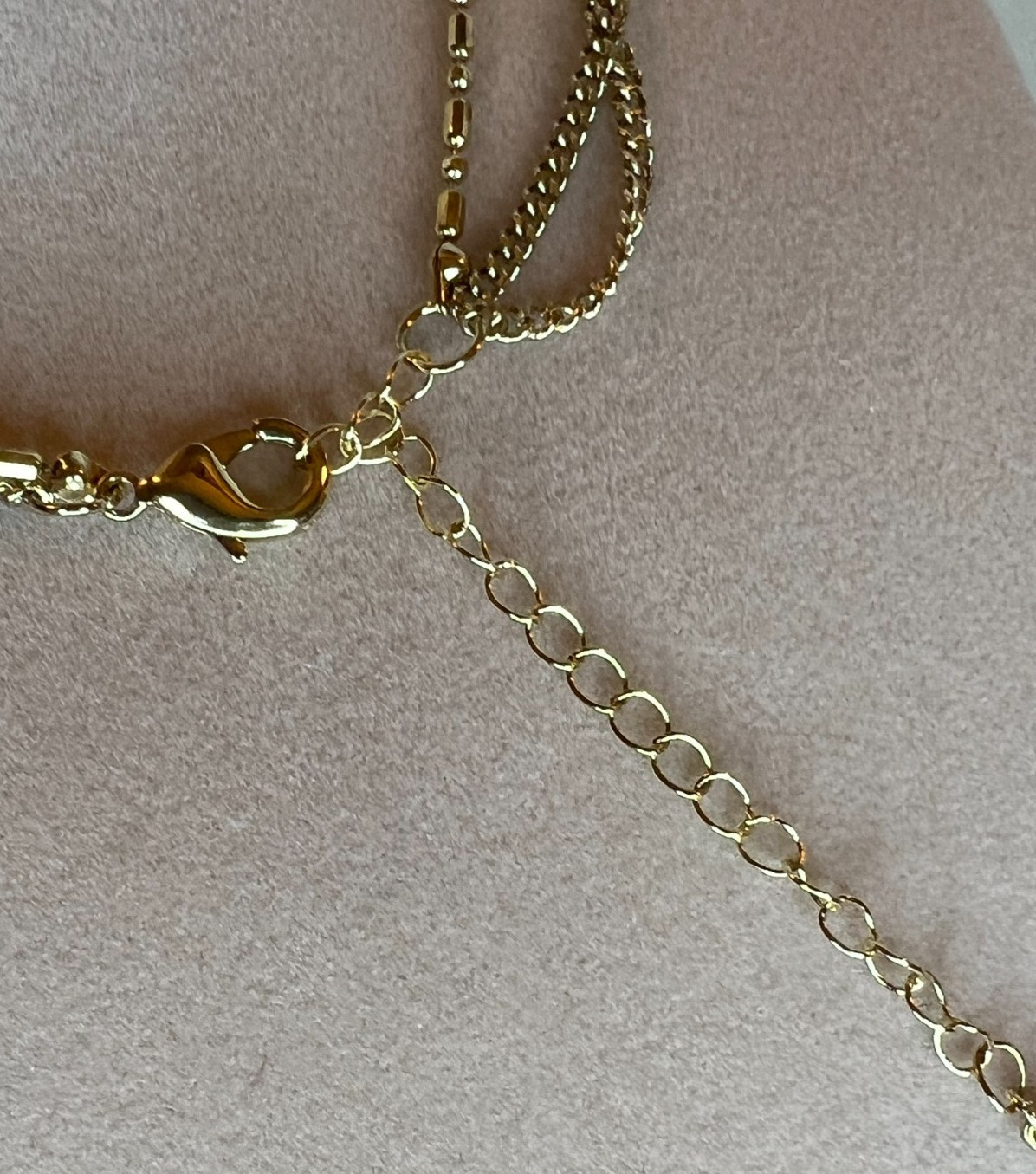 Off Park Collection gold crystal gold tone teddy bear pendant with chain NEW