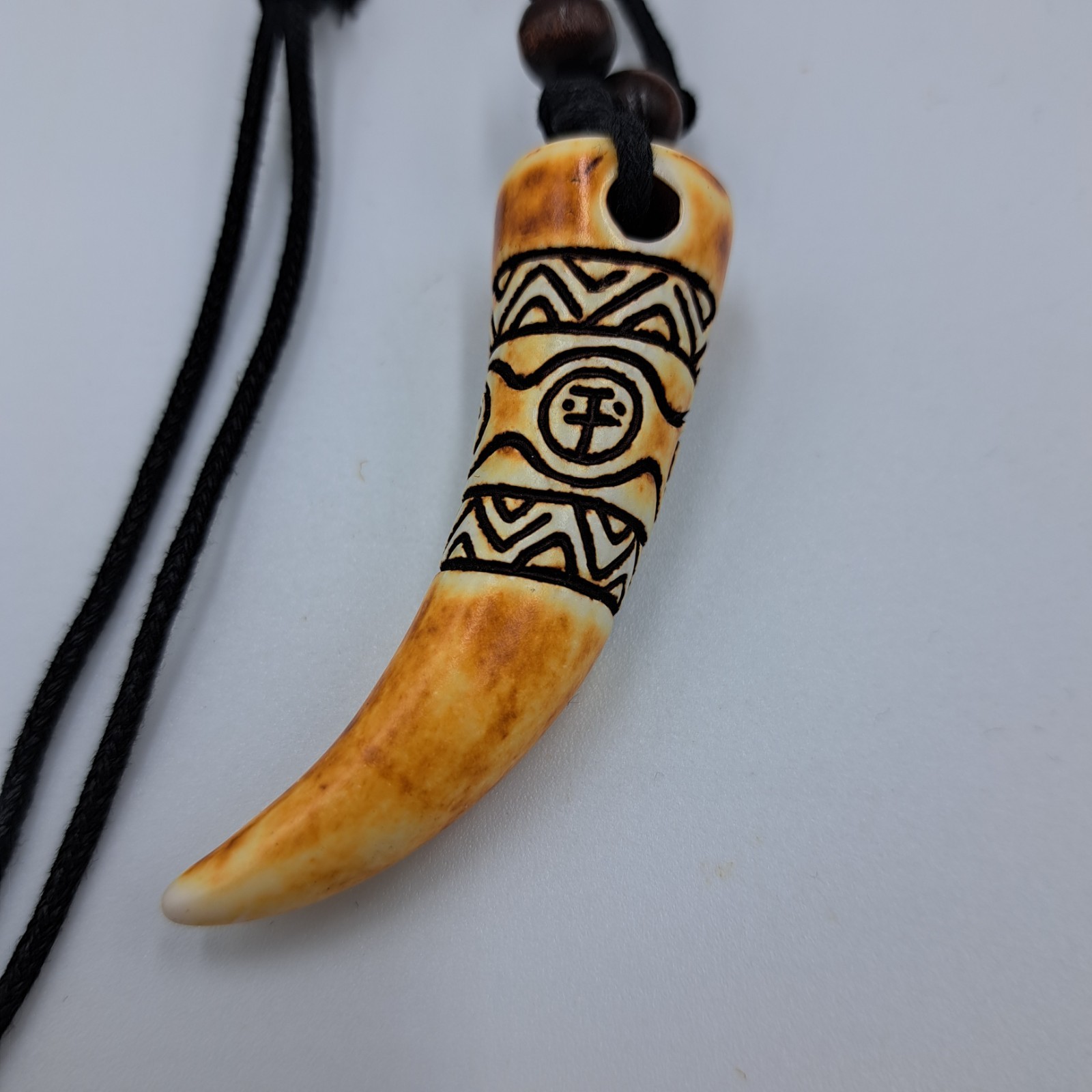 Tribal Claw Resin Necklace Adjustable 16-30 Inches