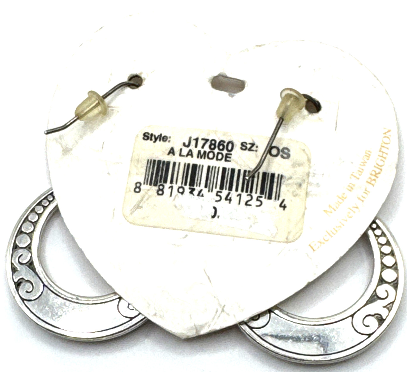 Brighton Ala Mode Contempo Hoops Silver French Wire Earrings NWT