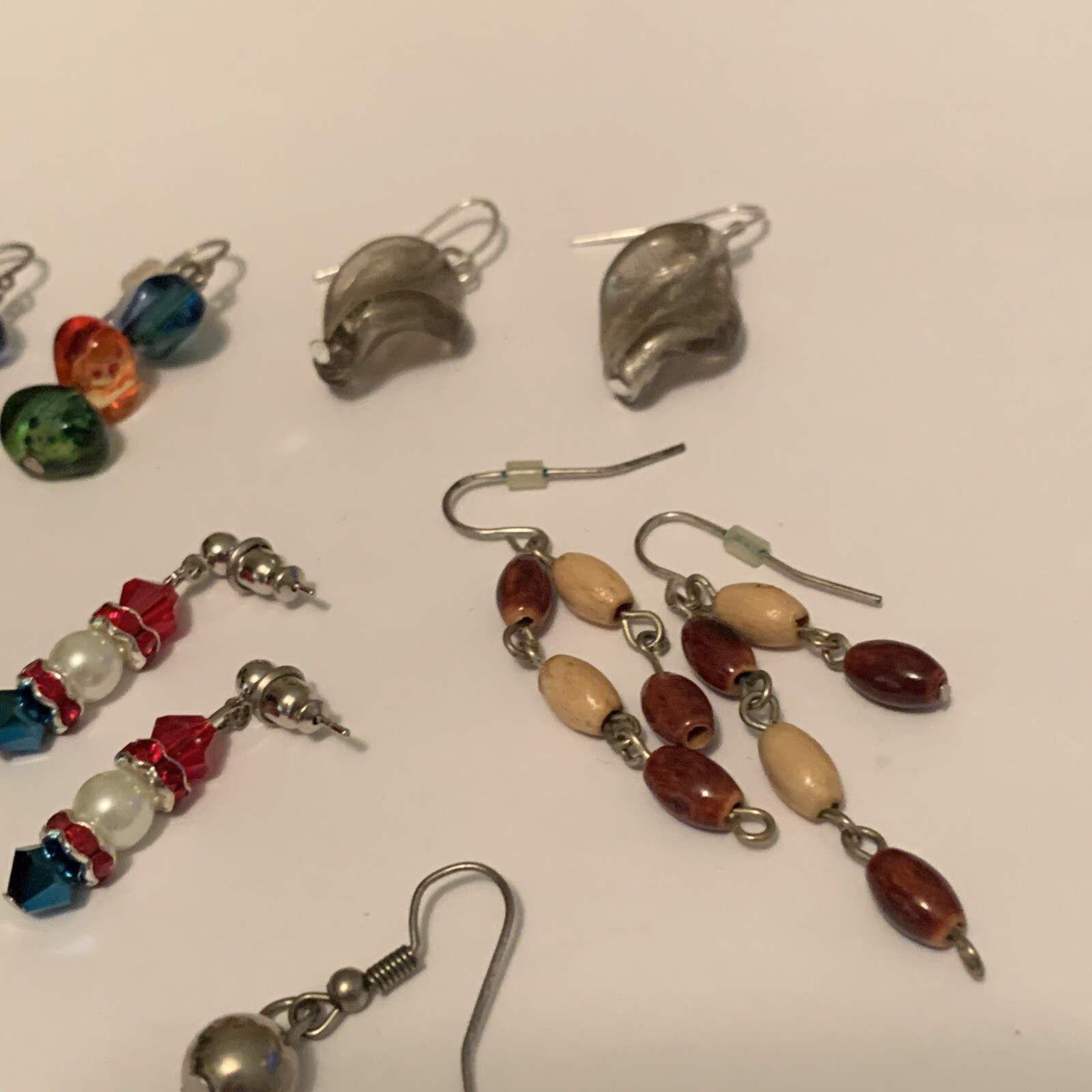 Lot Of 8 Vintage – Modern Costume Earrings Pierced Variety – Dangle, Beaded, Etc