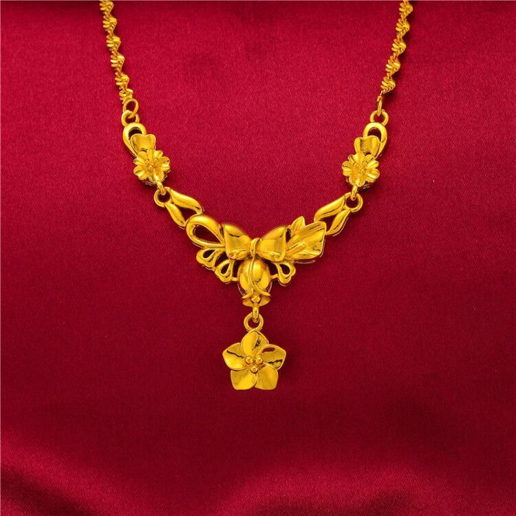Women’s 22K 24K Thai Baht Yellow Gold Gp Filled Necklace Jewelry